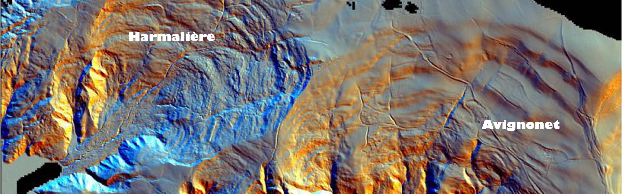 Avignonet/Harmalière landslides: airborne LiDAR view of the landslide morphology in 2007 
