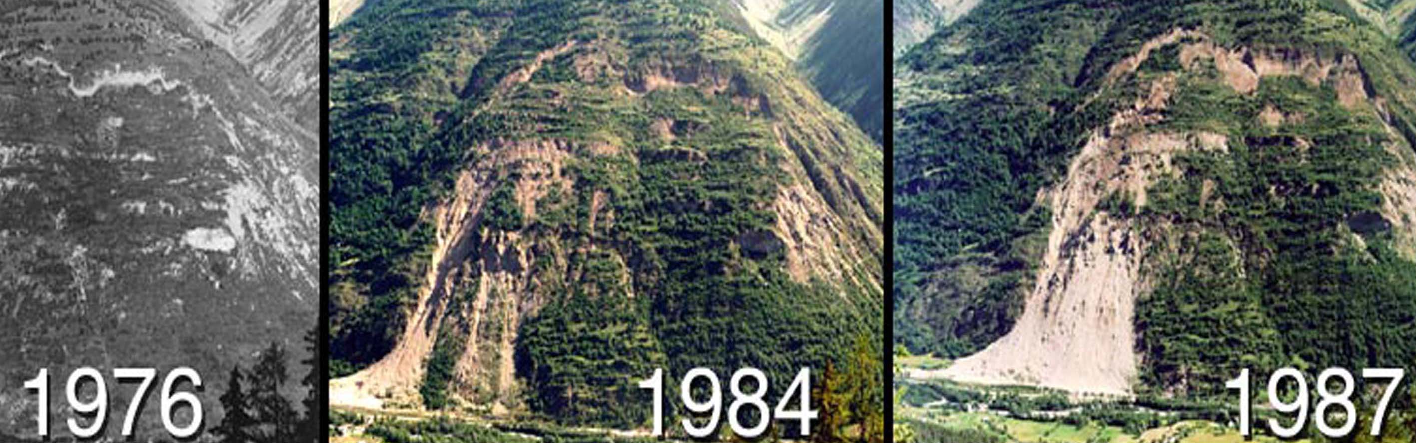 La Clapîère landslide: geomorphological evolution of the unstable slope