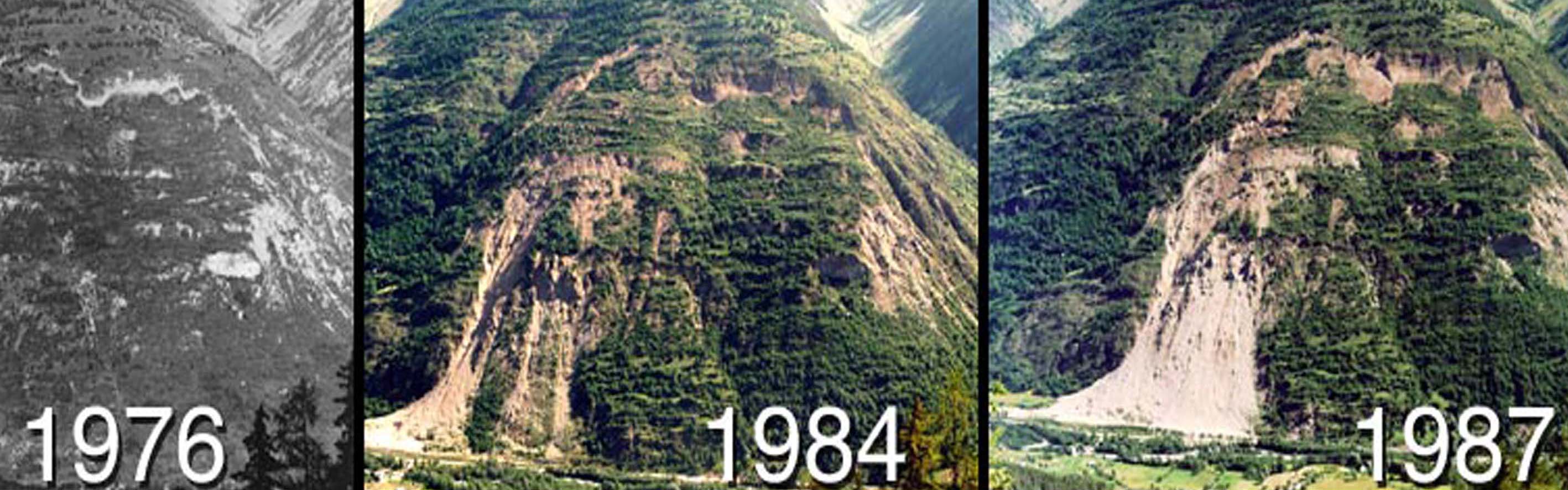 La Clapîère landslide: geomorphological evolution of the  unstable slope