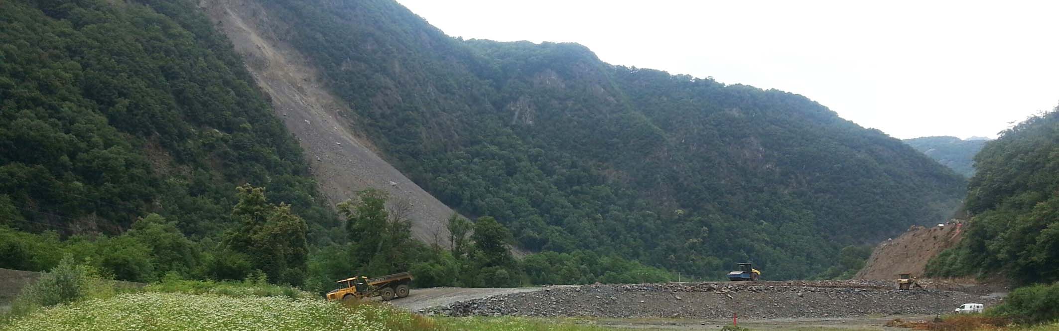 Séchilienne landslide: mitigation work at the toe of the slope