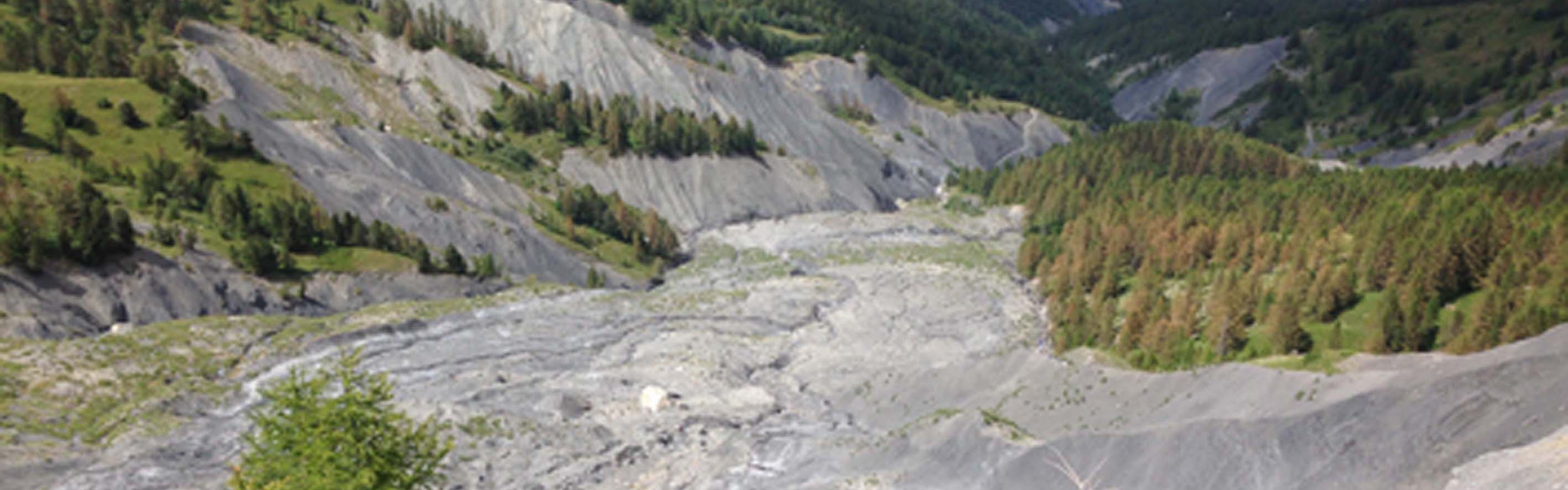 Super-Sauze landslide: view of the accumulation zone in 2016 